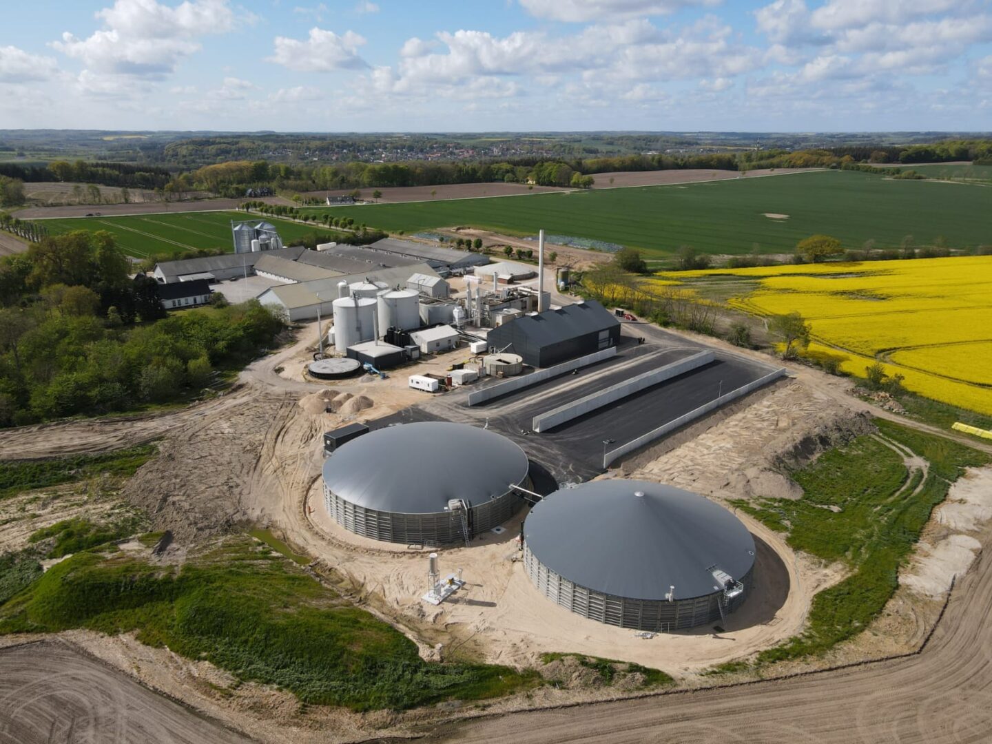 Bosch Beton - Keerwanden voor Deense biogasinstallatie OL Biogas in Langå