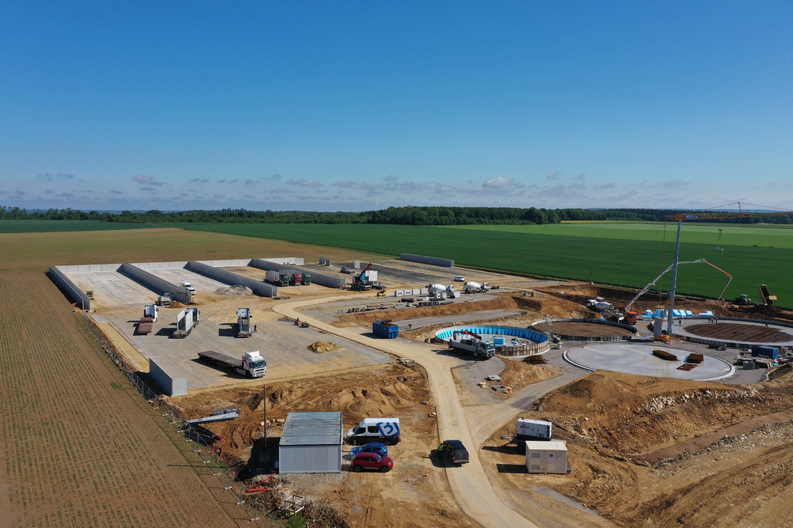 Bosch Beton - Keerwanden voor biogasproject in Lévignen, Frankrijk