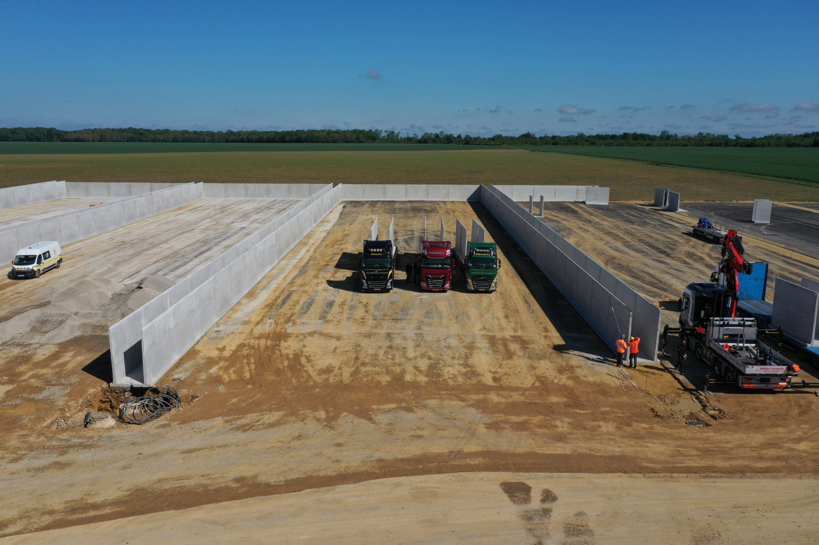 Bosch Beton - Keerwanden voor biogasproject in Lévignen, Frankrijk