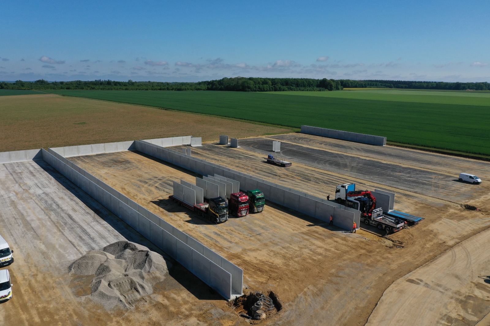 Bosch Beton - Keerwanden voor biogasproject in Lévignen, Frankrijk