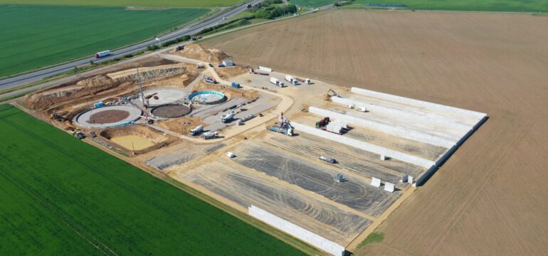 Bosch Beton - Keerwanden voor biogasproject in Lévignen, Frankrijk