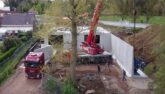 Bosch Beton - Keerwanden voor niveauverschil tussen tuin en straat in Zonnebeke, België